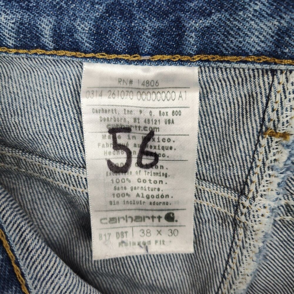🔥🔥🔥VGC - Carhartt men's jeans, 38 x 30, straight leg, medium wash denim🔥🔥🔥 - Picture 6 of 8